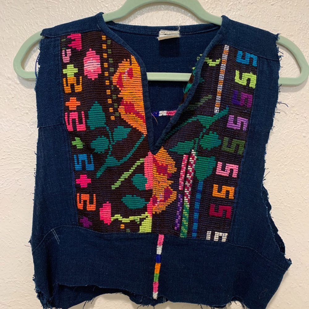 VINTAGE Guatemalan Festival Crop Top